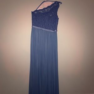 David’s Bridesmaids Dress Steel Blue Sz 6